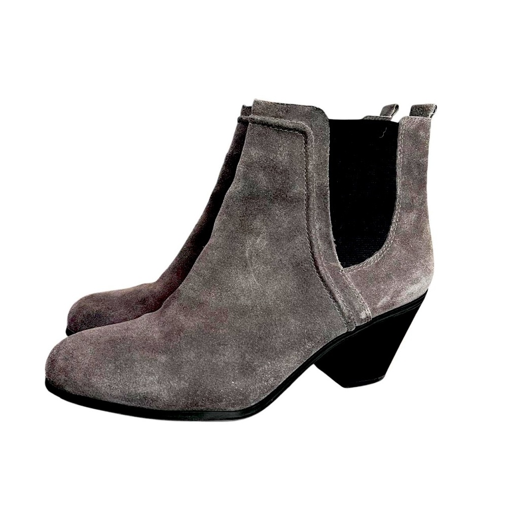 Sam Edelman Layla Women's Gray Suede Leather Ankle Boots Booties Size 8.5.